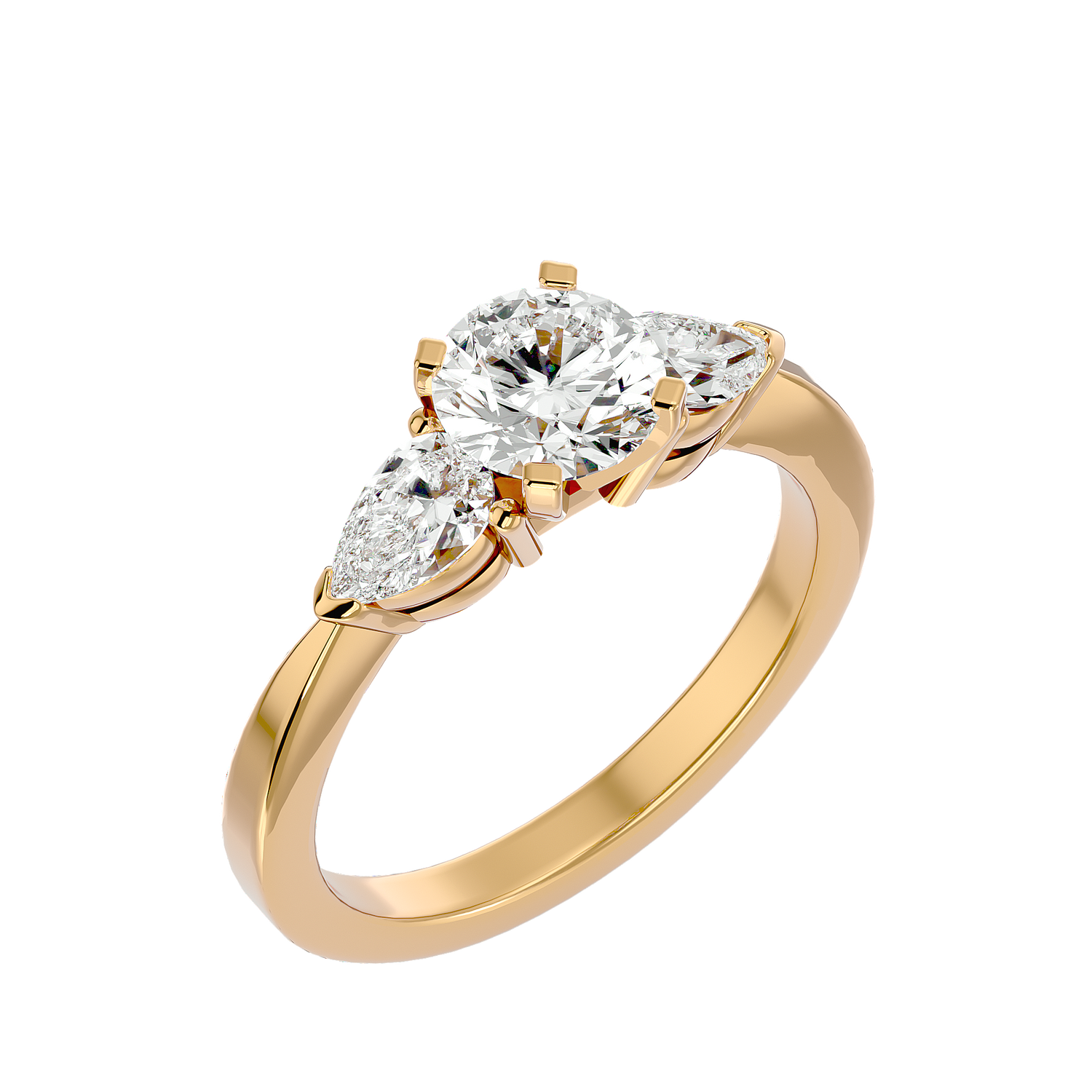 Winter Diamond Three Stone Ring