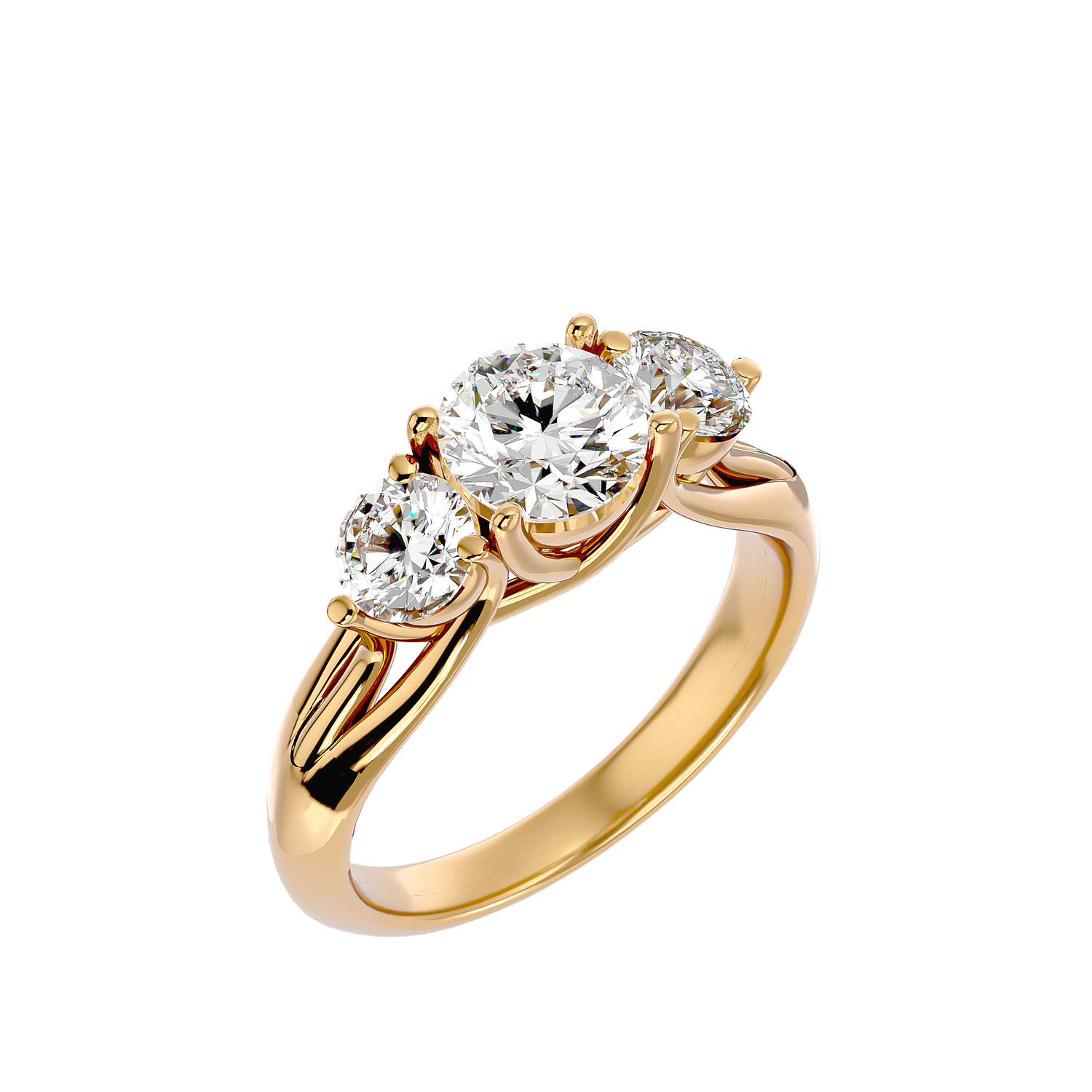 Nadia Diamond Three Stone Ring
