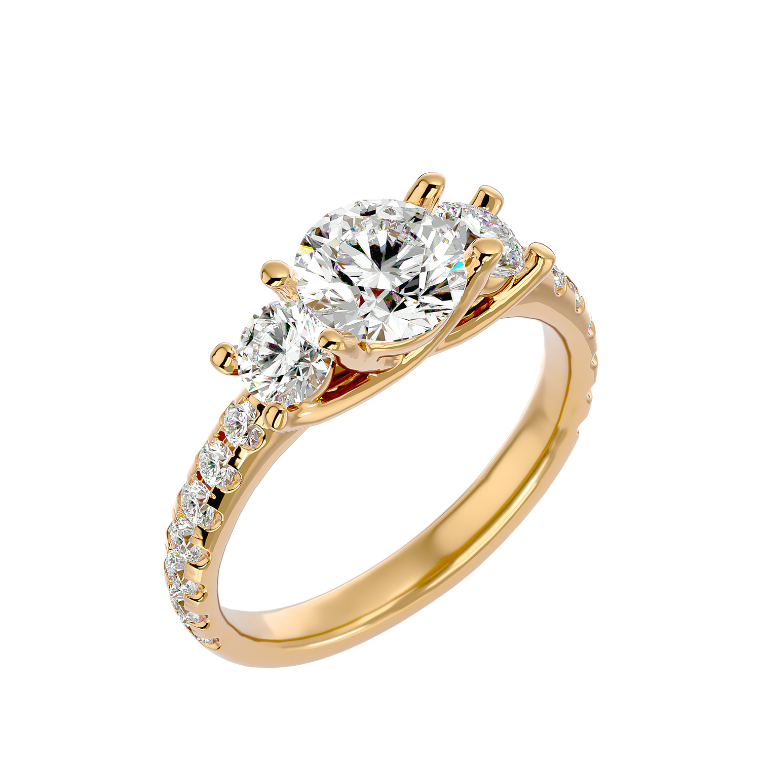 Dylan Diamond Three Stone Ring