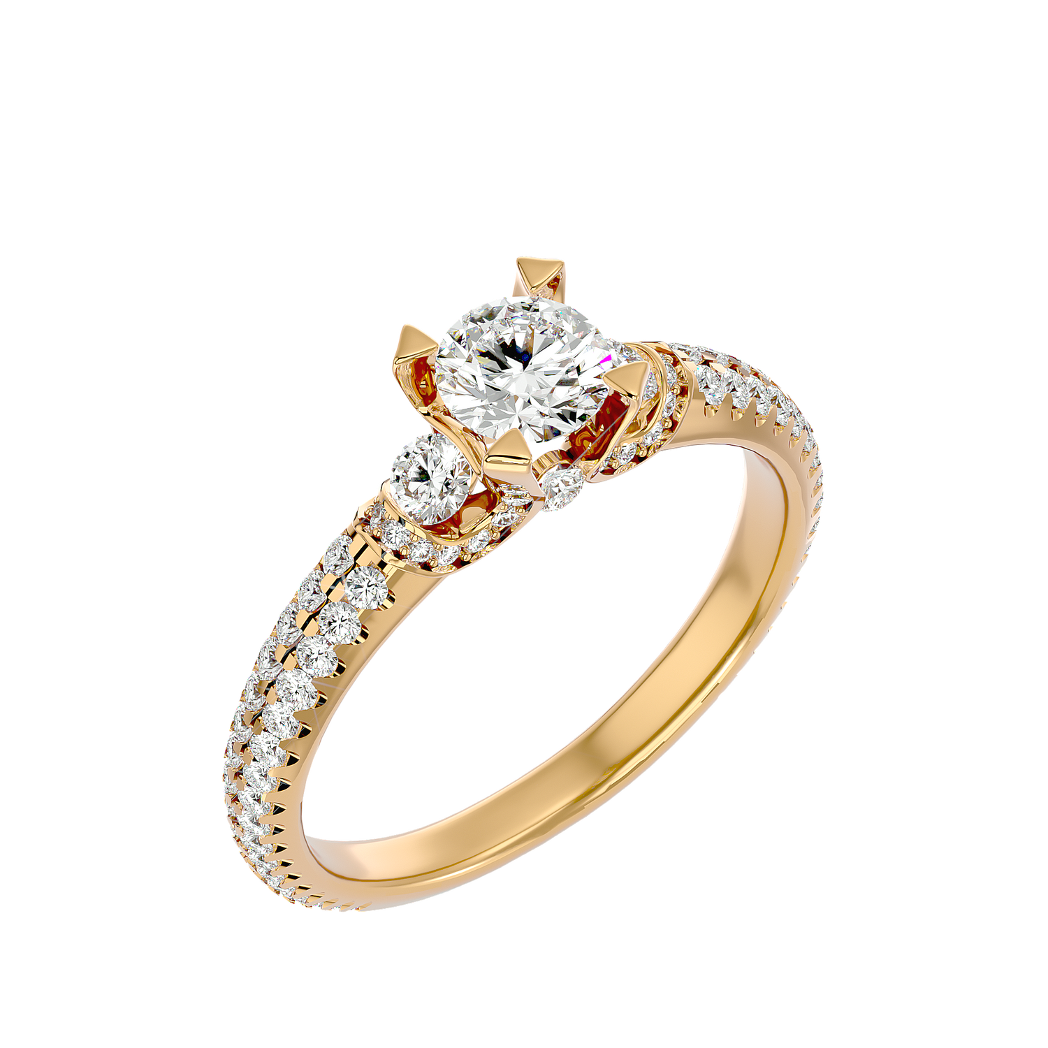 Kailani Diamond Three Stone Ring
