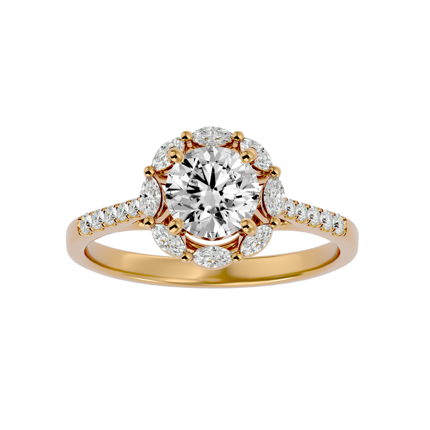Stephanie Diamond Halo Ring