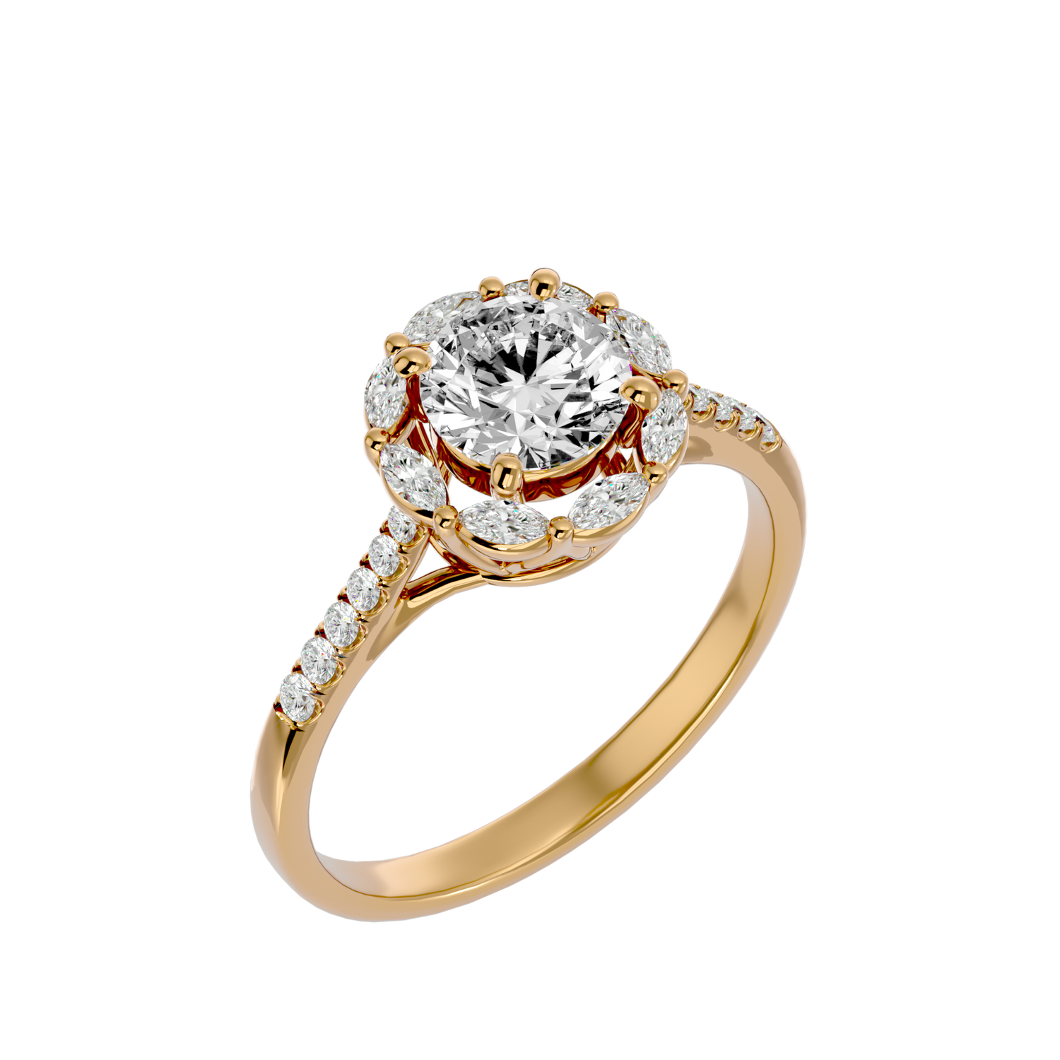 Stephanie Diamond Halo Ring