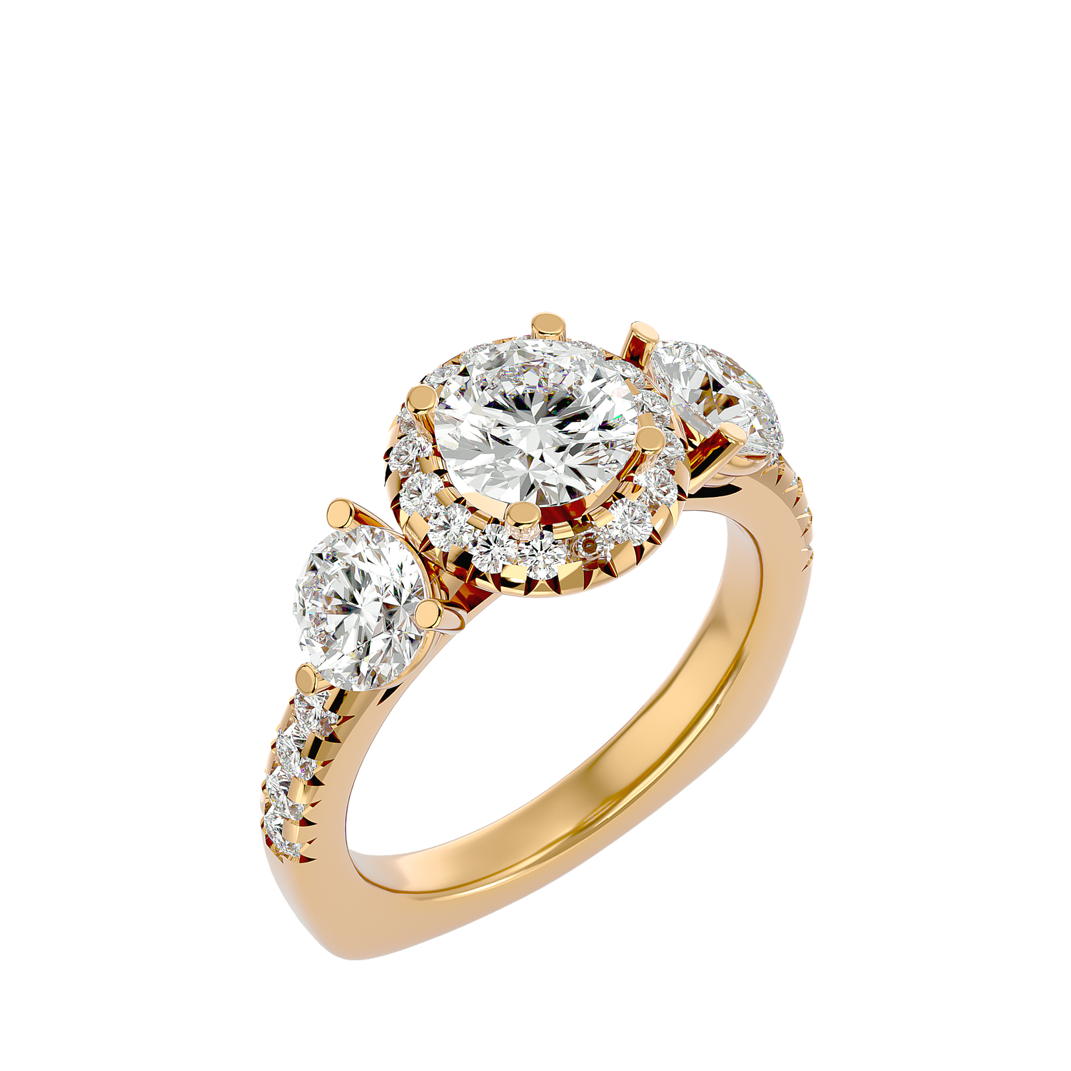 Ainsley Diamond Three Stone Ring